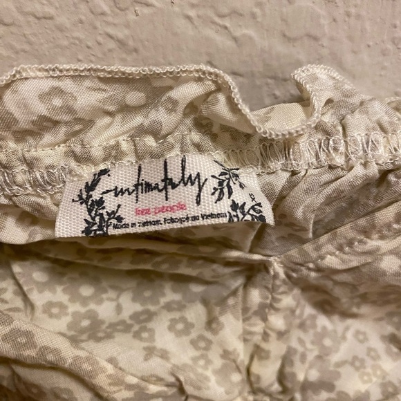 Free People Bardot Bodysuit in Ivory Combo X-Small Women's Cami Top - Picture 6 of 10